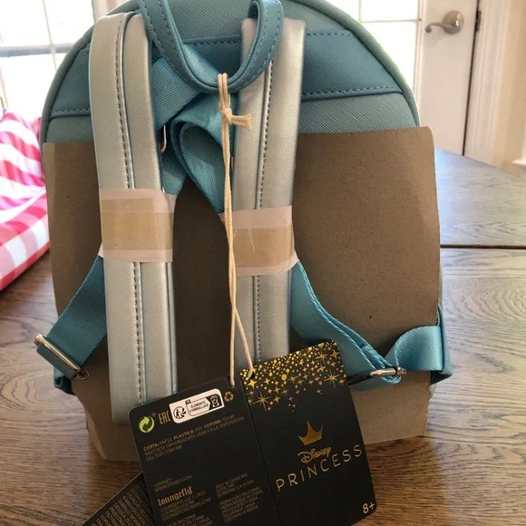 Loungefly Disney Cinderella Blue Bow Dress Mini Backpack -new - Picture 3 of 7